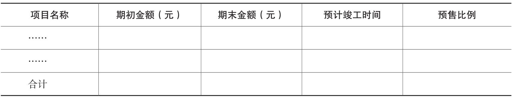 预收账款明细表