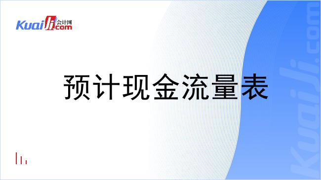 预计现金流量表