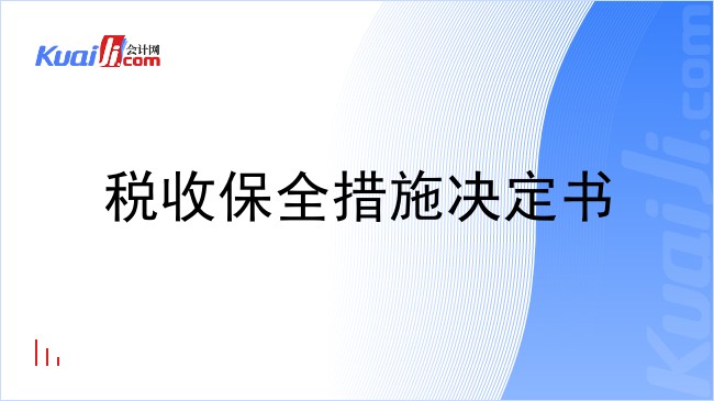 税收保全措施决定书