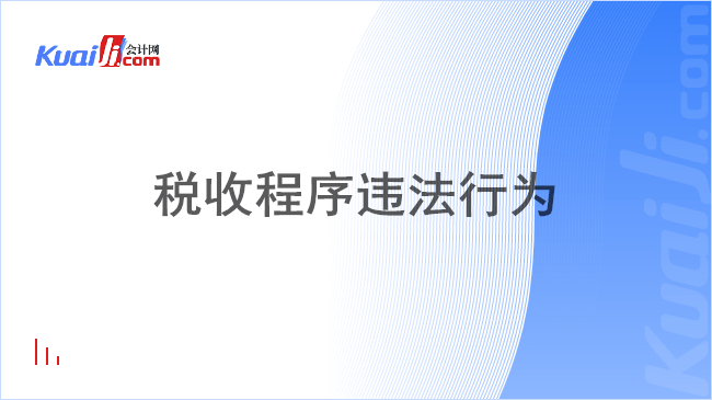 税收程序违法行为