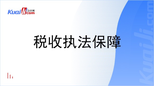 税收执法保障