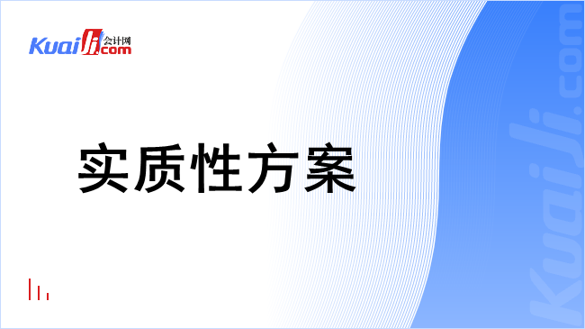 实质性方案