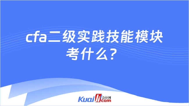 cfa二级实践技能模块考什么？