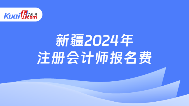 新疆2024年注册会计师报名费