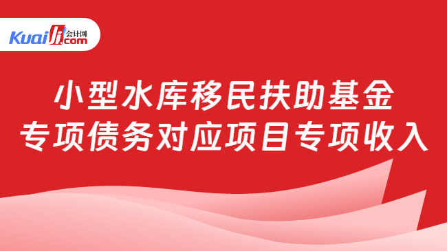 小型水库移民扶助基金专项债务对应项目专项收入