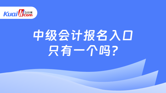 中级会计报名入口\n只有一个吗?