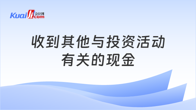 收到其他与投资活动有关的现金