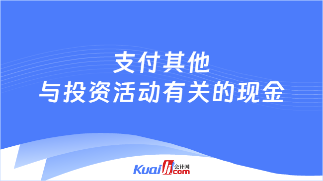 支付其他与投资活动有关的现金