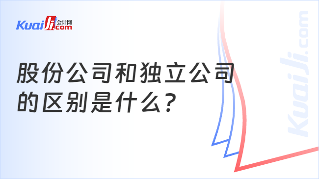 股份公司和独立公司\n的区别是什么?