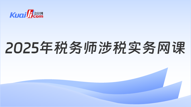 2025年税务师涉税实务网课