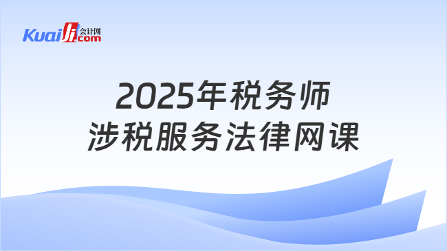 2025年税务师涉税服务法律网课