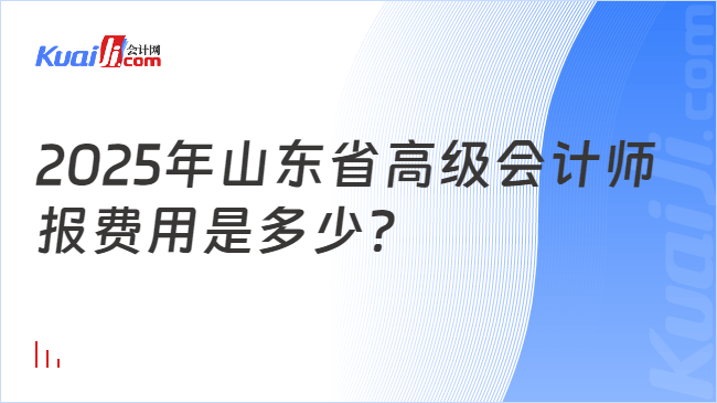 2025年山東省高級(jí)會(huì)計(jì)師\n報(bào)費(fèi)用是多少？