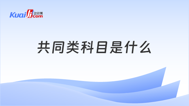 共同类科目