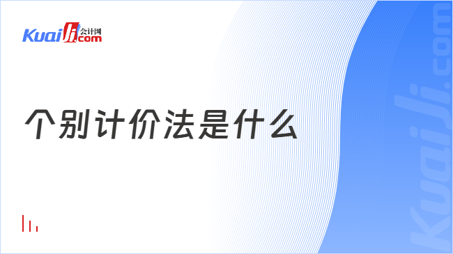 个别计价法
