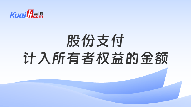 股份支付计入所有者权益的金额
