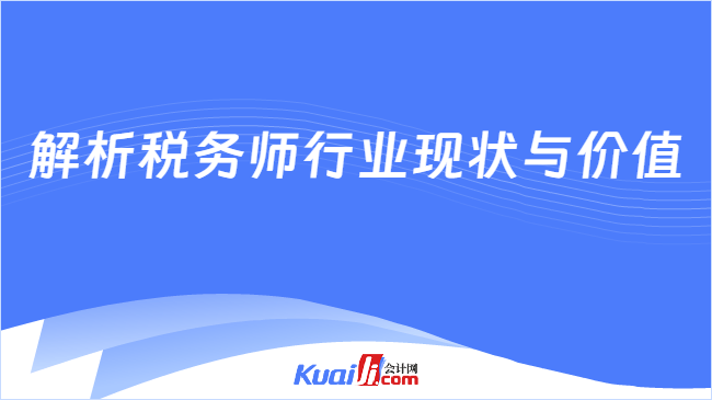 解析税务师行业现状与价值