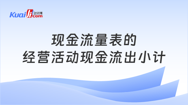 现金流量表的\n经营活动现金流出小计