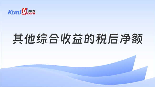 其他综合收益的税后净额