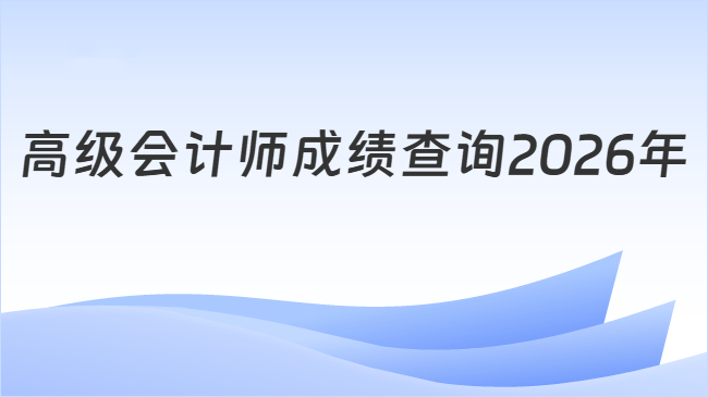 高级会计师成绩查询2026年