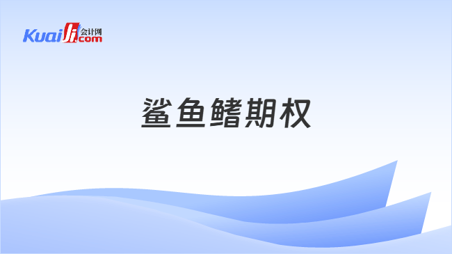 鲨鱼鳍期权