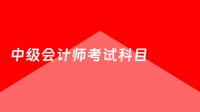 中级会计师考试科目