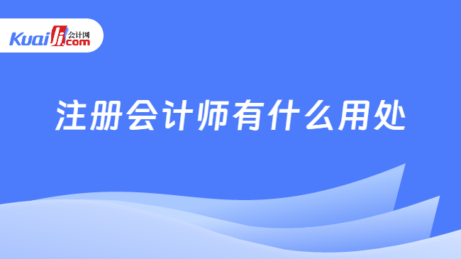 注册会计师有什么用处